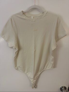 SKIMS Cotton Jersey T-Shirt Bodysuit - Bone